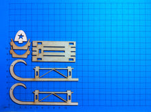 Lade das Bild in den Galerie-Viewer, Schlitten aus Holz, Bausatz