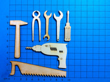 Lade das Bild in den Galerie-Viewer, Werkzeugsatz 7tlg aus Holz