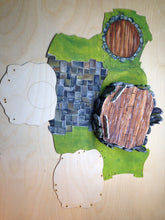 Lade das Bild in den Galerie-Viewer, Anbauplatte mit Löcher aus Holz ca 14x16cm