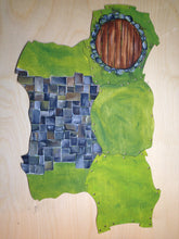 Lade das Bild in den Galerie-Viewer, Anbauplatte mit Löcher aus Holz ca 14x16cm