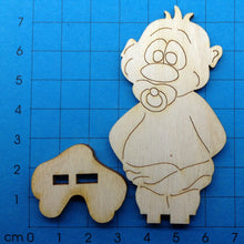 Lade das Bild in den Galerie-Viewer, Baby aus Holz, stehend Junge