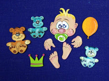 Lade das Bild in den Galerie-Viewer, Babyplatte aus Holz, je 4 Mädchen und Jungen