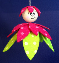 Lade das Bild in den Galerie-Viewer, Blumenkinder aus Filz; pink, lila, orange