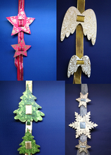 Lade das Bild in den Galerie-Viewer, Weihnachtsdekoartikel mit Schlitz für Dekoband