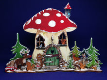 Lade das Bild in den Galerie-Viewer, Elch röhrend mit Hufen aus Holz zum Hinstellen