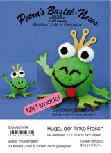 Lade das Bild in den Galerie-Viewer, Frosch Hugo zum Trockenfilzen/Nadelfilzen