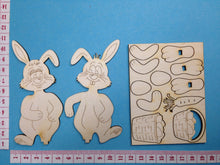 Lade das Bild in den Galerie-Viewer, Hasenpaar zum Hinstellen aus Holz