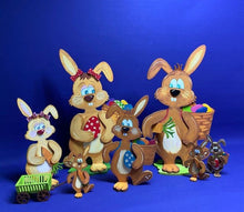 Lade das Bild in den Galerie-Viewer, Hasenpaar zum Hinstellen aus Holz