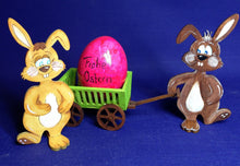 Lade das Bild in den Galerie-Viewer, Hasenpaar zum Hinstellen aus Holz