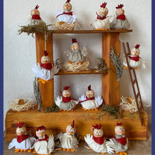 Lade das Bild in den Galerie-Viewer, Gockel und Hennen zum Fädeln aus Filz