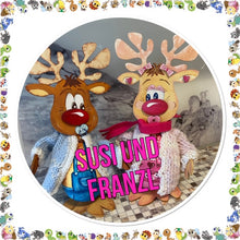 Lade das Bild in den Galerie-Viewer, Dicke Rentierdame "Elli" aus Holz und Styropor