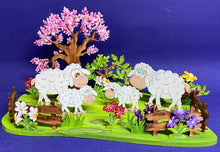 Lade das Bild in den Galerie-Viewer, Schafe aus Holz, zum Umwickeln für Wolle geeignet