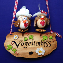 Lade das Bild in den Galerie-Viewer, Schild mit Vögeln Vogelimbiss