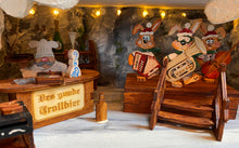 Lade das Bild in den Galerie-Viewer, Skihasen zum Stellen in 7cm aus Holz