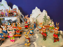 Lade das Bild in den Galerie-Viewer, Skihasen zum Stellen in 7cm aus Holz