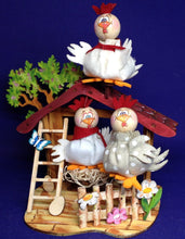 Lade das Bild in den Galerie-Viewer, Gockel und Hennen zum Fädeln aus Filz