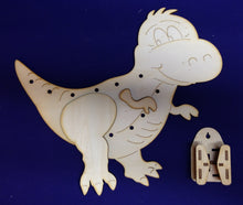 Lade das Bild in den Galerie-Viewer, Lampe Mopsy-Dino aus Holz