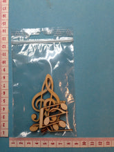 Lade das Bild in den Galerie-Viewer, Noten und Notenschlüssel im Set aus Holz (ca. 6cm)