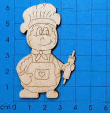 Lade das Bild in den Galerie-Viewer, Lebkuchenmännchen mit Kochmütze und Nudelholz