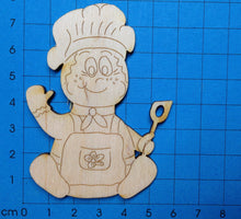 Lade das Bild in den Galerie-Viewer, Lebkuchenmännchen mit Kochmütze und Kochlöffel