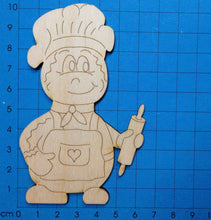 Lade das Bild in den Galerie-Viewer, Lebkuchenmännchen mit Kochmütze und Nudelholz