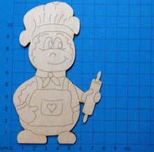 Lade das Bild in den Galerie-Viewer, Lebkuchenmännchen mit Kochmütze und Nudelholz