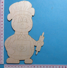 Lade das Bild in den Galerie-Viewer, Lebkuchenmännchen mit Kochmütze und Nudelholz