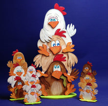 Lade das Bild in den Galerie-Viewer, verrückte Hühner, übereinander, zum Stellen