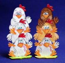 Lade das Bild in den Galerie-Viewer, verrückte Hühner, übereinander, zum Stellen