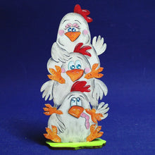 Lade das Bild in den Galerie-Viewer, verrückte Hühner, übereinander, zum Stellen