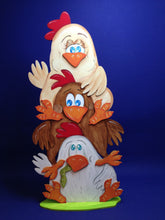 Lade das Bild in den Galerie-Viewer, verrückte Hühner, übereinander, zum Stellen