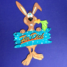 Lade das Bild in den Galerie-Viewer, Hase mit Karotte und Schild aus Holz