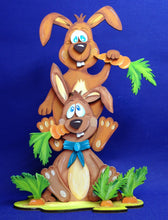 Lade das Bild in den Galerie-Viewer, Hasen zum Hinstellen, 2 übereinander