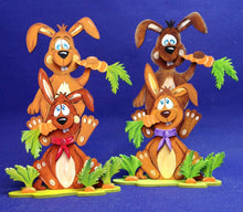 Lade das Bild in den Galerie-Viewer, Hasen zum Hinstellen, 2 übereinander