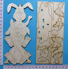 Lade das Bild in den Galerie-Viewer, Hasen zum Hinstellen, 2 übereinander