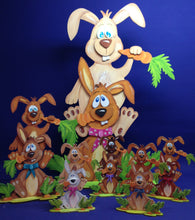 Lade das Bild in den Galerie-Viewer, Hasen zum Hinstellen, 2 übereinander