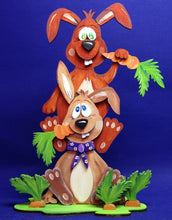 Lade das Bild in den Galerie-Viewer, Hasen zum Hinstellen, 2 übereinander