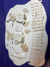 Lade das Bild in den Galerie-Viewer, Bastelset aus Holz: Karottenhaus mit Hasen