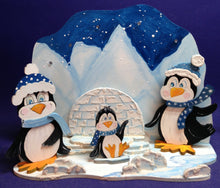Lade das Bild in den Galerie-Viewer, Komplettset: Bogen, gewellt mit Iglu und Pinguine