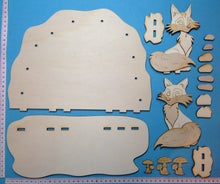 Lade das Bild in den Galerie-Viewer, Komplettset: Bogen, gewellt mit Bäume und Füchse