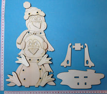 Lade das Bild in den Galerie-Viewer, 2 Pinguine übereinander, mit 3D-Teile, 30cm mit Löcher