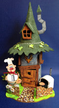 Lade das Bild in den Galerie-Viewer, Koch mit Haus und Ofen Fairy-House (Wichtelhaus), eckig-rustikal