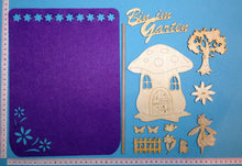 Lade das Bild in den Galerie-Viewer, Türschal aus Filz "Bin im Garten" mit Elfen