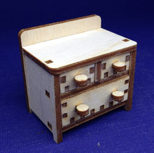 Lade das Bild in den Galerie-Viewer, Kommode aus Holz / Wickeltisch mit 3 Schubladen