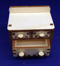 Lade das Bild in den Galerie-Viewer, Kommode aus Holz / Wickeltisch mit 3 Schubladen