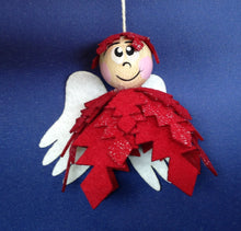 Lade das Bild in den Galerie-Viewer, Engel aus Filz; rot Engel basteln, Figuren aus Filz basteln, Deko mit Kindern fädeln, Fensterfiguren basteln, Engel mit Kindern gestalten, Engel aus Filz basteln, Winterdekoration basteln, Fädeln mit Kindern, Weihnachtsdeko fädeln, Filzfiguren nähen,   ENF 6580SB