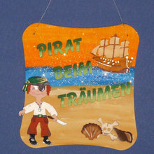 Lade das Bild in den Galerie-Viewer, Basteln mit Kindern, Türschilder basteln, Basteln mit Holz, Piratenschiff zum Bemalen, Holzteilchen zum Anmalen, Holzteile bemalen, Pirat diy mit Zubehör, Pirat basteln, PRH 1214
