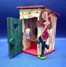 Lade das Bild in den Galerie-Viewer, Klohaus klein aus Holz Fenster und Türen zum Basteln, Klohaus für Landschaft, Landschaften, Fenster und Türen aus Holz, Fairy House Landschaften, Holzartikel zum Basteln, Wichtellandschaft , Holzartikel zum Bemalen, Wichteltürbasteln, Fenster und Türen zum Basteln, Fairy House, Klohaus aus Holz , WHL 8510SB