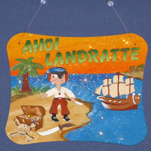 Lade das Bild in den Galerie-Viewer, Basteln mit Kindern, Basteln mit Holz, Piratenschiff zum Bemalen, Holzteilchen zum Anmalen, Pirat diy mit Zubehör, Pirat basteln, Türschilder basteln, Holzteile bemalen, PRH 1214