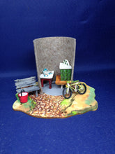 Lade das Bild in den Galerie-Viewer, Kachelofen Tisch und Fahrrad aus Holz Fahrrad aus Holz, Wichtelhaus , Wichtellandschaft, Tisch aus Holz, Fairyhousezumbasteln , Kachelofen aus Holz, Fairy House Innenleben, Gartenbank aus Holz, Holzartikel zum Basteln , Wichtelhausbasteln, Holzartikel zum Bemalen , Fairyhouse Landschaften , Fairyhouse , Bastelideen für fairy house , Kachelofen für Fairy House, WHL 6555SB